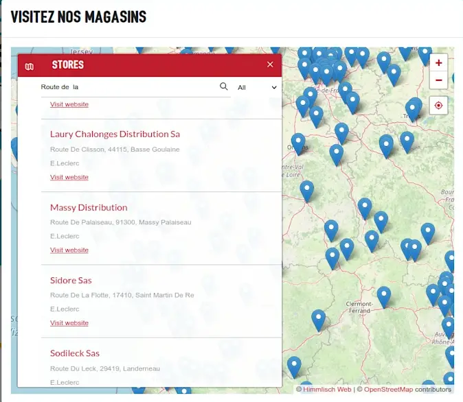 Stores Map Plugin Widget